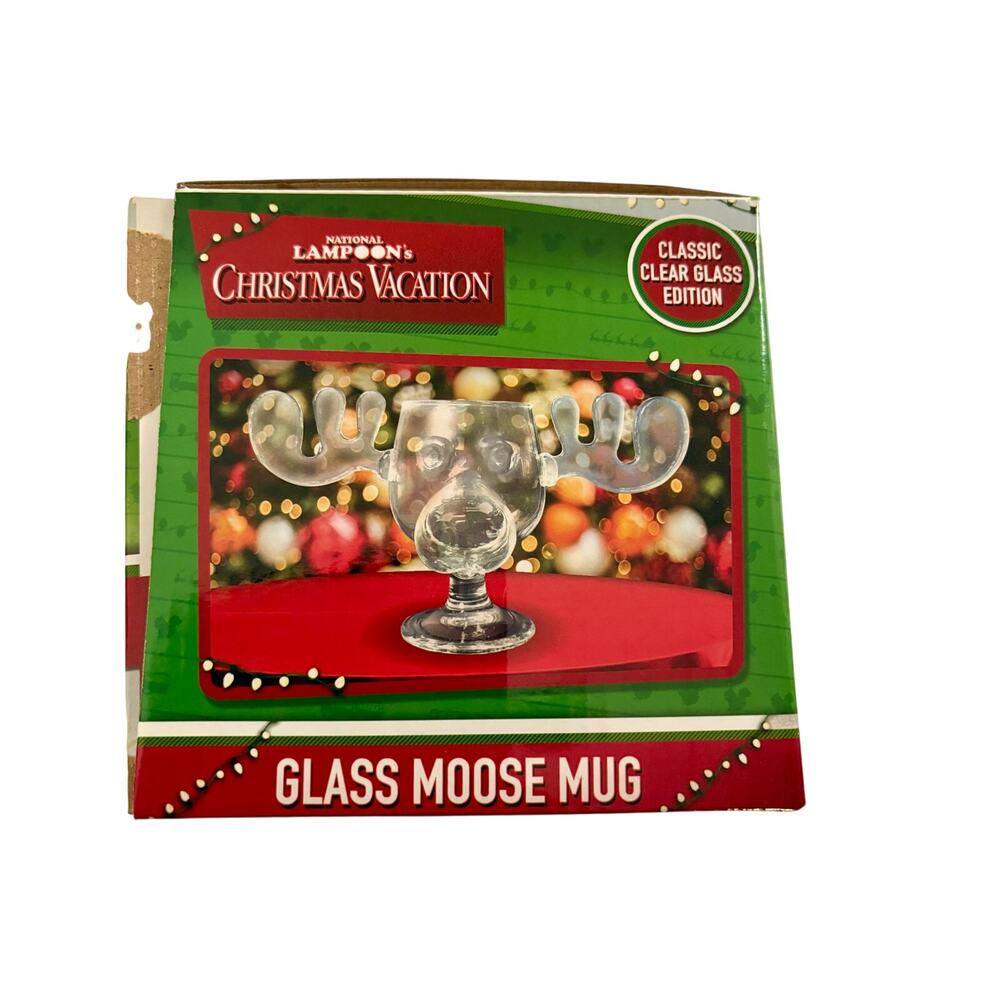 National Lampoon's Christmas Vacation Moose Mug 8 Oz Glass ICUP Griswold Box